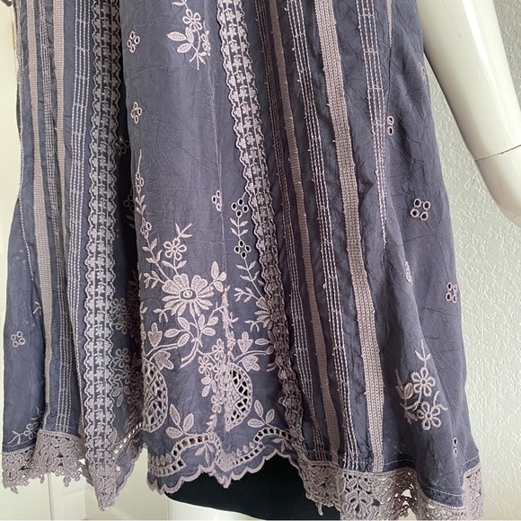 Johnny was blue embroidered blouse - Picture 6 of 15